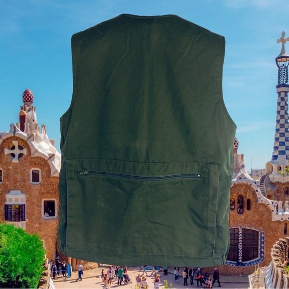 Vintage Campri Fishing/Hunting Vest - Army Green, Men's Size S - Picture 7 of 9